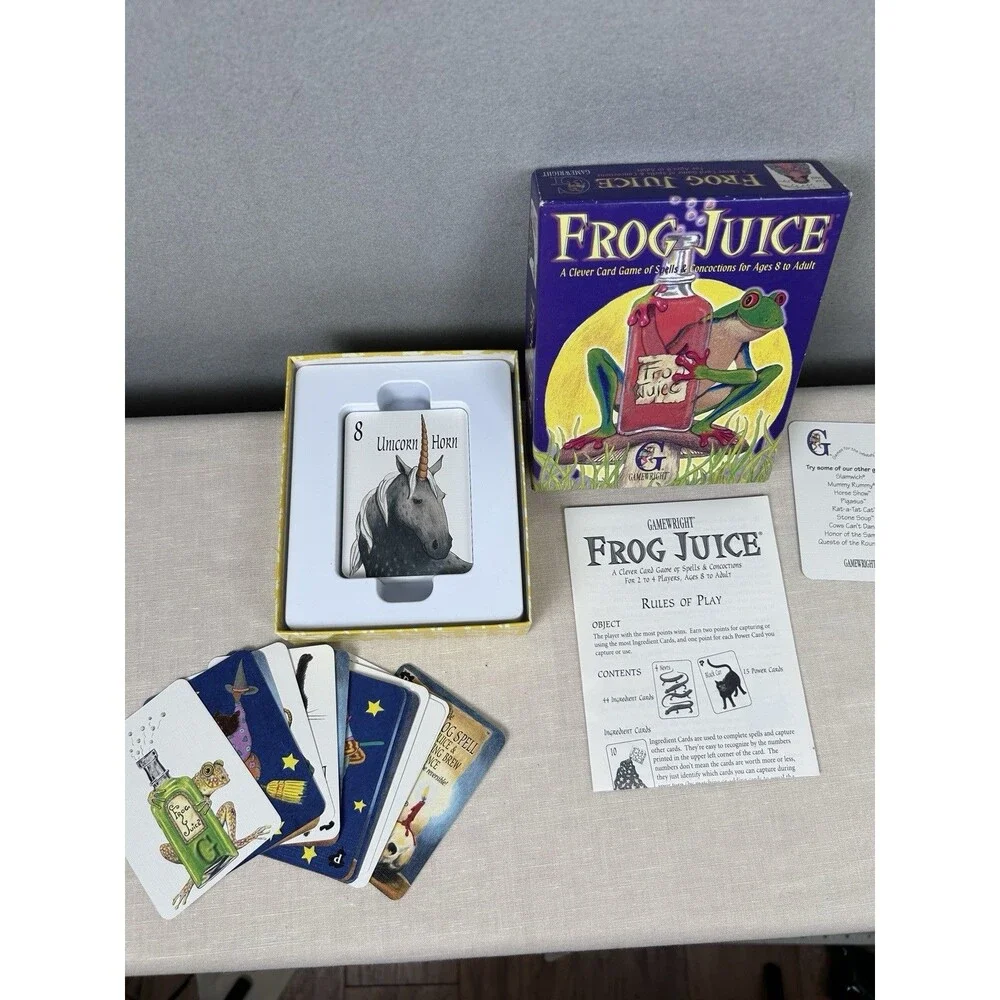 Frog Juice Card Game 1997 Gamewright Spells & Concoctions Family Travel Game